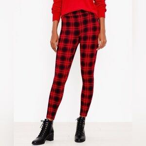 Loft NWT buffalo plaid pointe leggings, XS